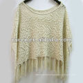 13STC5541 ladies latest design pullover knitted poncho